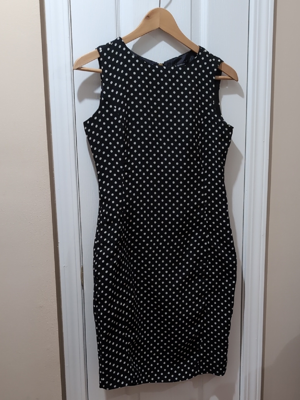 Van Heusen Black Polka Dot Sheath Dress - Classic Women's Dress